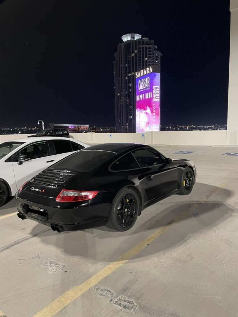 Porsche 911 on Las Vegas Rooftop Parking